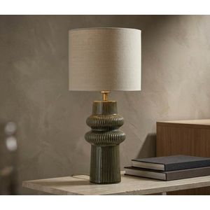 Lampa de masa, Mauro Ferretti, Harmony, 1 x E27, 40W, 30x64.5 cm, ceramica, verde imagine