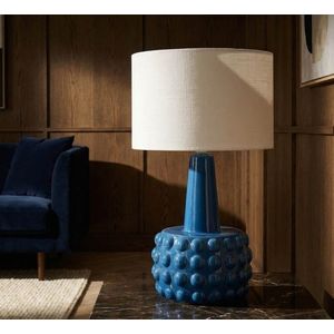 Lampa de masa, Mauro Ferretti, Gress, 1 x E27, 40W, 30x51.5 cm, ceramica, albastru/alb imagine