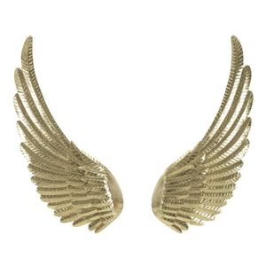 Set 2 decoratiuni de perete, Mauro Ferretti, Wings, 60x130 cm, fier, auriu imagine