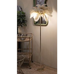 Lampadar, Mauro Ferretti, Palm Cammello, 3 x E14, 40W, 55x160 cm, fier/plastic, auriu/camel imagine