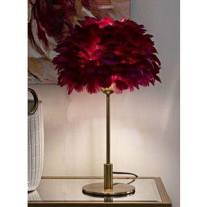 Lampa de masa, Mauro Ferretti, Feather, 1 x E27, 40W, 30x50 cm, fier/plastic, auriu/bordo imagine
