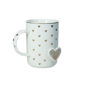 Cana, Amore Mio Cuori , Brandani, 8x11 cm, 350 ml, portelan New Bone China imagine