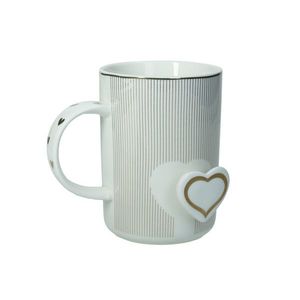 Cana, Amore Mio Righe, Brandani, 8x11 cm, 350 ml, portelan New Bone China imagine