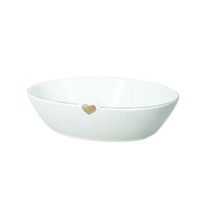 Bol, Amore Mio Righe, Brandani, 17.5x13x5 cm, 300 ml, portelan New Bone China imagine