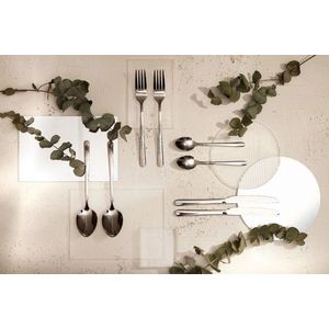 Set tacamuri 24 piese Lugano, Homla, inox 18/0, argintiu imagine