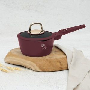 Cratita cu capac Berlinger Haus, Leonardo, 16 cm, 1.2 L, aluminiu forjat, visiniu mat imagine