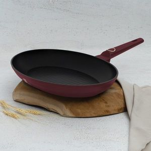 Tigaie pentru peste Berlinger Haus, Leonardo, 35 cm, aluminiu forjat, visiniu mat imagine