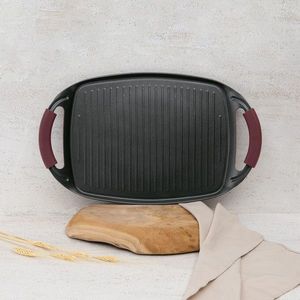 Tava grill Berlinger Haus, Leonardo, 47x29 cm, aluminiu forjat, visiniu mat imagine