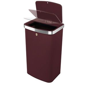 Cos de gunoi cu senzor Berlinger Haus, Leonardo, 38.5x28.5x65 cm, 60 L, otel, visiniu mat imagine