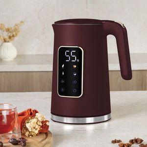 Ceainic electric digital Berlinger Haus, Leonardo, 1.7 L, plastic/inox, visiniu mat imagine