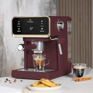 Espressor digital 3 in 1 Berlinger Haus, Leonardo, 950W, 21x25.9x28 cm, inox, visiniu mat imagine