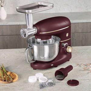 Robot de bucatarie 4 in 1 Berlinger Haus, Leonardo, 1500W, inox/plastic, visiniu mat/argintiu imagine