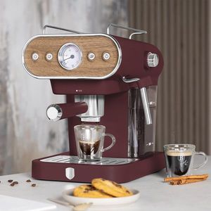Espressor 3 in 1 Berlinger Haus, Leonardo Nordic, 950W, 23x26.5x30.5 cm, inox, visiniu mat/natur imagine