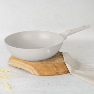Tigaie Wok Berlinger Haus, Sahara, 28 cm, 3.2 L, aluminiu forjat, crem mat imagine