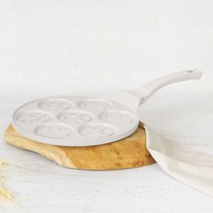 Tigaie pentru clatite, 7 forme emoji Berlinger Haus, Sahara, 26 cm, aluminiu turnat, crem mat imagine