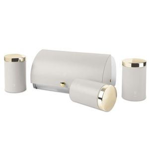 Set cutie pentru paine si 3 recipiente Berlinger Haus, Sahara, 38.5x28x18.5 cm, inox, crem imagine