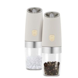 Set 2 rasnite pentru sare/piper Berlinger Haus, Sahara, plastic/ceramica, crem mat imagine