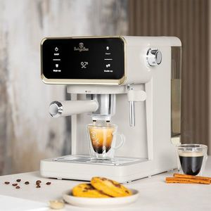 Espressor digital 3 in 1 Berlinger Haus, Sahara, 950W, 21x25.9x28 cm, inox, crem mat imagine