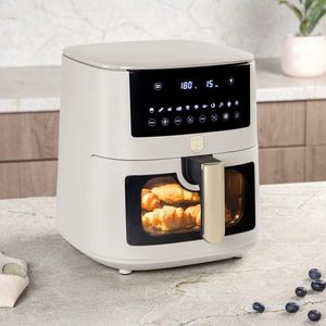 Friteuza cu aer cald si fereastra Berlinger Haus, Sahara, 38.8x30x32.4 cm, 8 L, 1650W, crem mat imagine