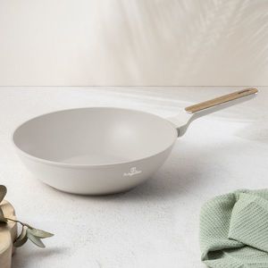 Tigaie Wok Berlinger Haus, Sahara Nordic, 28 cm, 3.5 L, aluminiu forjat, crem mat/natur imagine