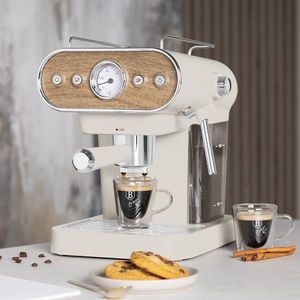 Espressor 3 in 1 Berlinger Haus, Sahara Nordic, 950W, 23x26.5x30.5 cm, inox, crem mat/natur imagine