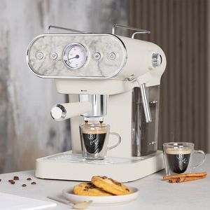 Espressor 3 in 1 Berlinger Haus, Sahara Marble, 950W, 23x26.5x30.5 cm, inox, crem mat/marmura imagine