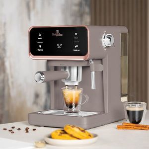 Espressor digital 3 in 1 Berlinger Haus, Taupe, 950W, 21x25.9x28 cm, inox, taupe mat imagine