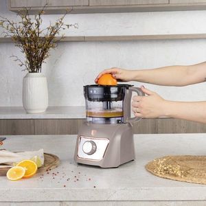 Set blender 8 in 1 Berlinger Haus, Taupe, 500W, inox/plastic, taupe mat imagine