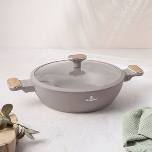 Oala cu capac Berlinger Haus, Taupe Nordic, 28 cm, 3.8 L, aluminiu forjat, taupe mat/natur imagine