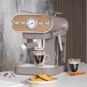 Espressor 3 in 1 Berlinger Haus, Taupe Nordic, 950W, 23x26.5x30.5 cm, inox, taupe mat/natur imagine