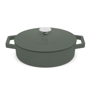 Oala cu capac Berlinger Haus, Matte Green, 26 cm, 2.57 L, fonta, verde mat imagine