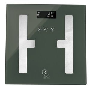 Cantar digital pentru baie Berlinger Haus, Matte Green, 30x30 cm, max 180 kg, sticla temperata, verde mat imagine