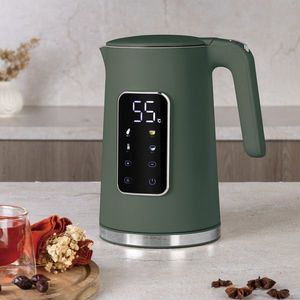 Ceainic electric digital Berlinger Haus, Matte Green, 1.7 L, plastic/inox, verde mat imagine