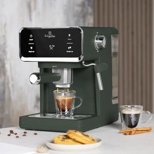 Espressor digital 3 in 1 Berlinger Haus, Matte Green, 950W, 21x25.9x28 cm, inox, verde mat imagine