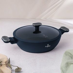 Oala cu capac Berlinger Haus, Deep Sea, 28 cm, 3.8 L, aluminiu forjat, albastru mat/gri imagine