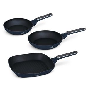 Set 3 tigai Berlinger Haus, Deep Sea, 20/24/28 cm, aluminiu forjat, albastru mat/gri imagine