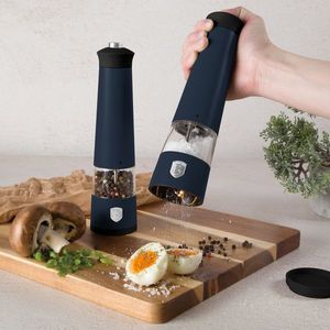 Set 2 rasnite electrice pentru sare/piper Berlinger Haus, Deep Sea, plastic/ceramica, albastru mat imagine