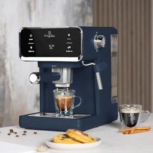 Espressor digital 3 in 1 Berlinger Haus, Deep Sea, 950W, 21x25.9x28 cm, inox, albastru mat imagine