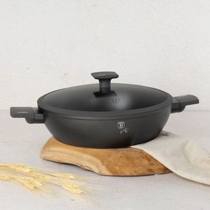 Oala cu capac Berlinger Haus, Anthracite, 30 cm, 4.5 L, aluminiu forjat, antracit mat imagine