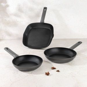 Set 3 tigai Berlinger Haus, Anthracite, 20/24/28 cm, aluminiu forjat, antracit mat imagine