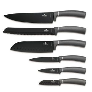 Set 6 cutite Berlinger Haus, Anthracite, inox, antracit mat/negru imagine