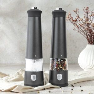 Set 2 rasnite electrice pentru sare/piper Berlinger Haus, Anthracite, inox/ceramica, antracit mat imagine