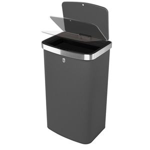 Cos de gunoi cu senzor Berlinger Haus, Anthracite, 38.5x28.5x65 cm, 60 L, otel, antracit mat imagine