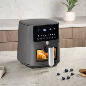 Friteuza cu aer cald si fereastra Berlinger Haus, Anthracite, 5 L, 1400W, antracit mat imagine