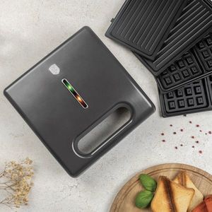 Sandwich maker 3 in 1 Berlinger Haus, Anthracite, 22.5x13 cm, aluminiu, antracit mat imagine