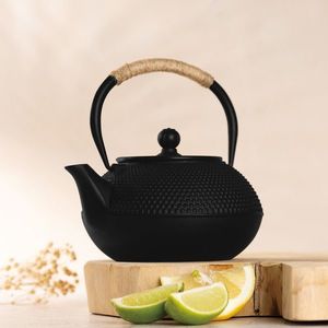 Ceainic Berlinger Haus, Matte Black, 1.2 L, fonta, negru/natur imagine