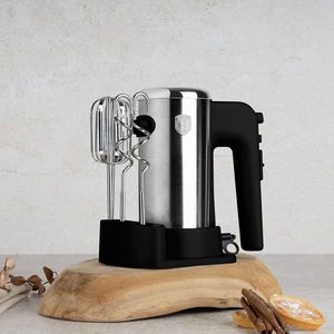 Mixer de mana cu suport Berlinger Haus, Black Silver, 300W, plastic/inox, argintiu/negru imagine