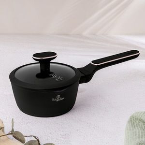 Cratita cu capac Berlinger Haus, Black Rose, 16 cm, 1.2 L, aluminiu forjat, negru mat imagine