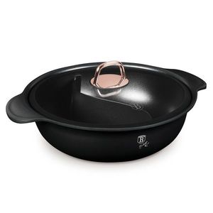 Oala cu capac Berlinger Haus, Black Rose, 30x10 cm, 4.2 L, aluminiu turnat, negru imagine