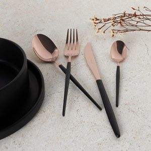 Set tacamuri 24 piese Berlinger Haus, Cutlery, inox, negru/roz imagine